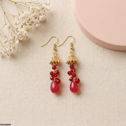 PEJH00084 MZM Round Pearl Drop Jhumki - PEJH