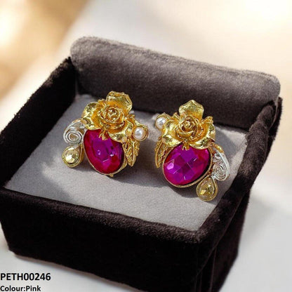 PETH00246 SDQ Oval Flower Tops Pair - PETH