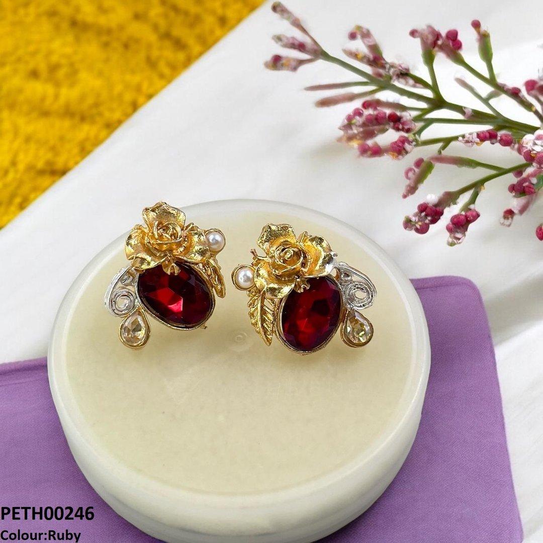 PETH00246 SDQ Oval Flower Tops Pair - PETH