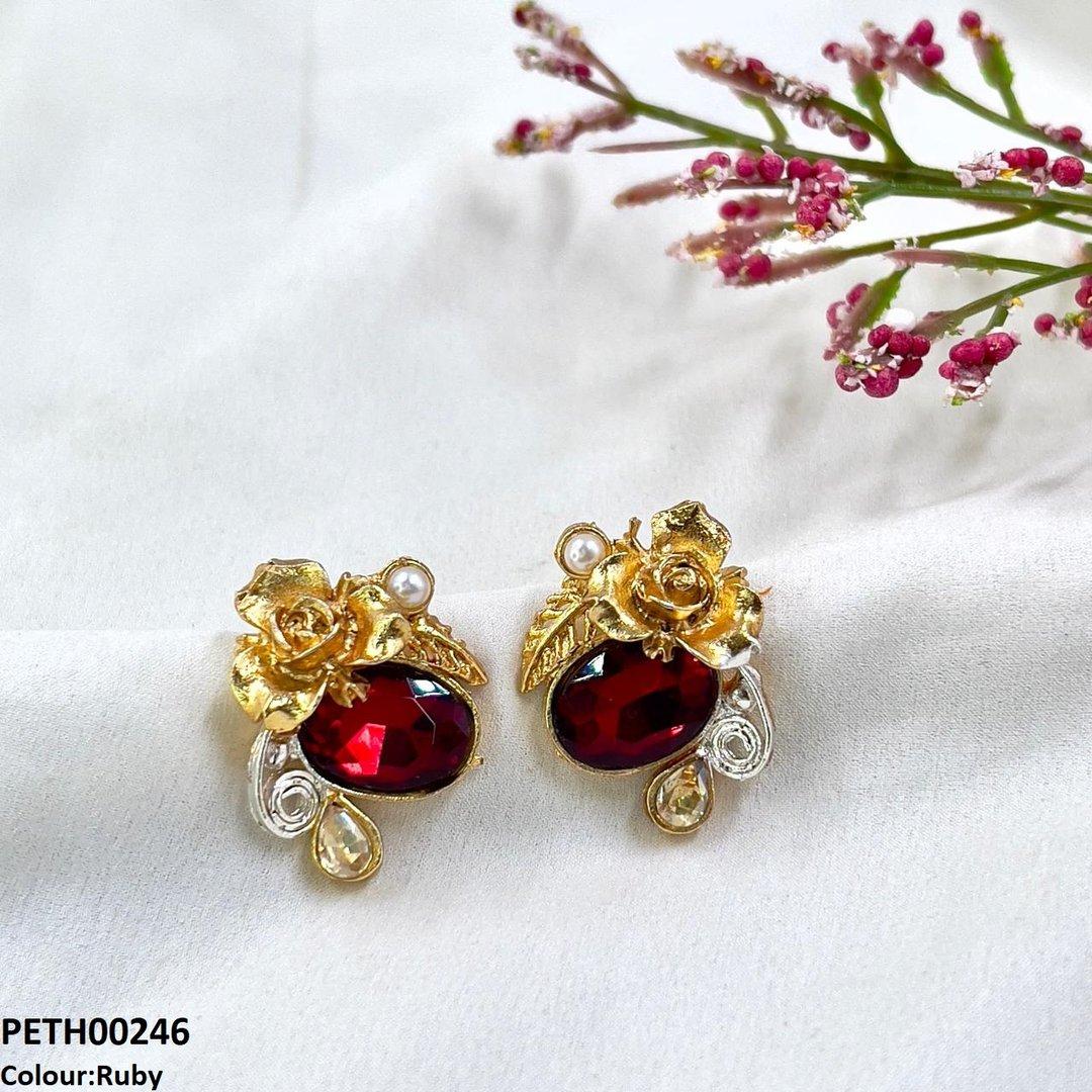 PETH00246 SDQ Oval Flower Tops Pair - PETH