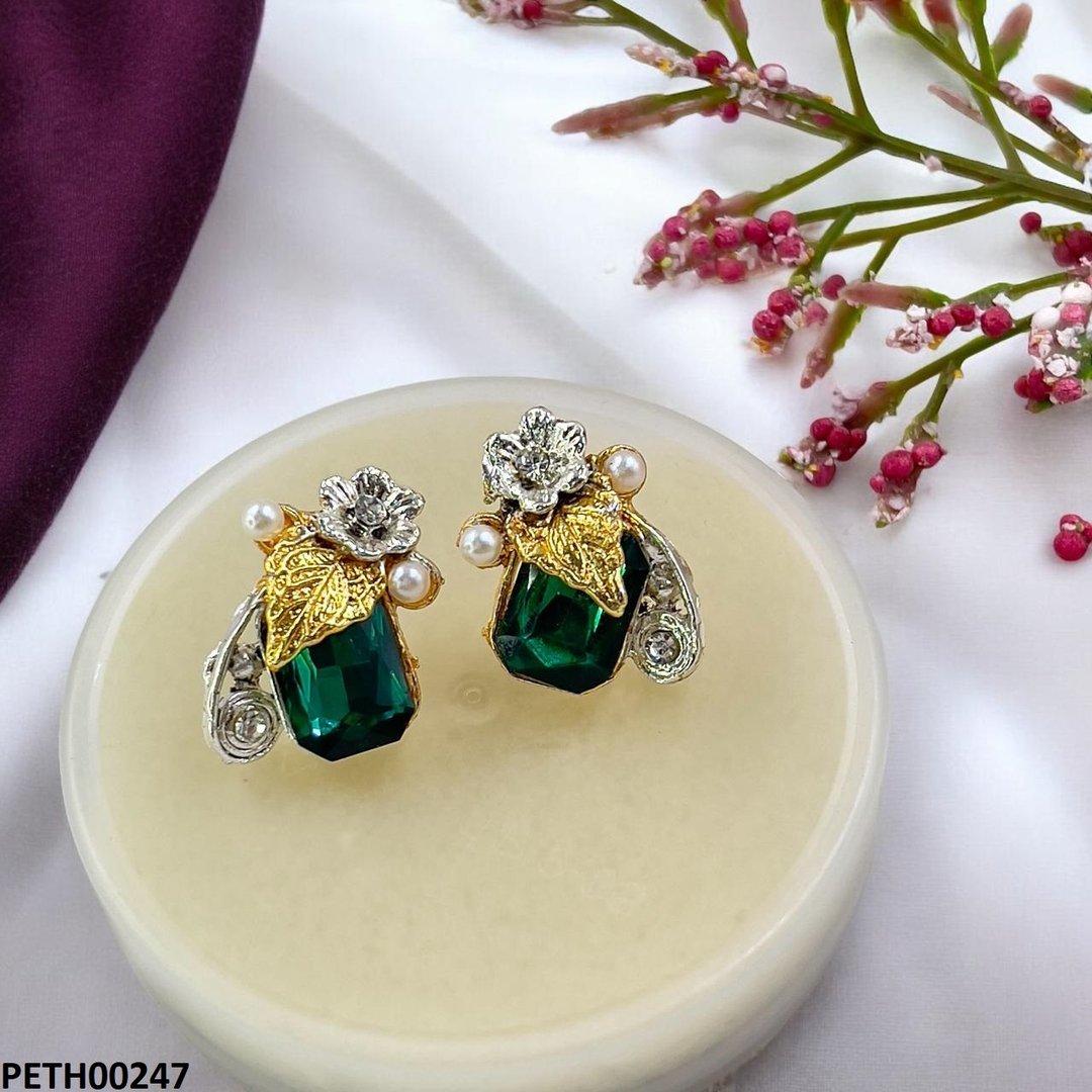 PETH00247 SDQ Square Flower Leaf Tops Pair - PETH