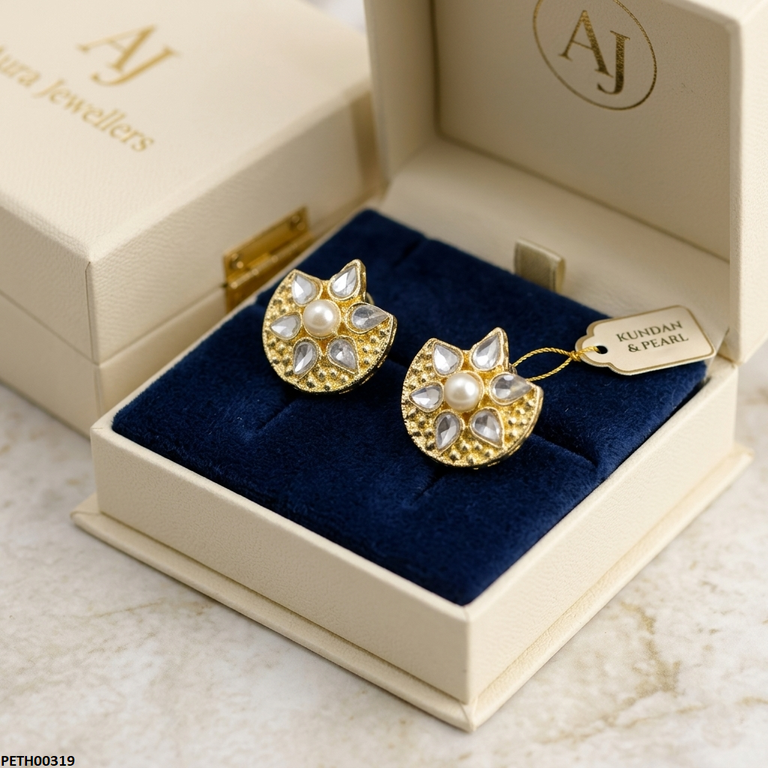 PETH00319 MZM Pearl Flower Tops Pair - PETH