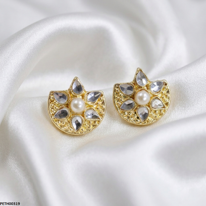 PETH00319 MZM Pearl Flower Tops Pair - PETH