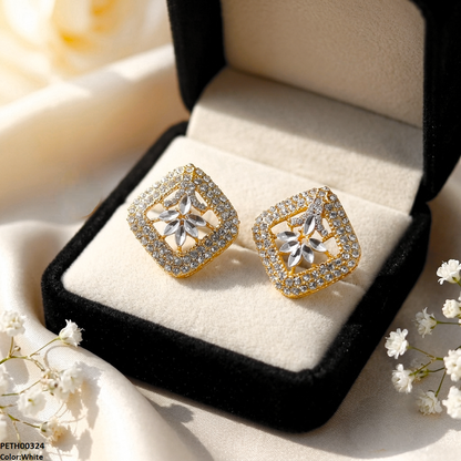 PETH00324 MZM Marquis Square Flower Tops Pair  - TOPS