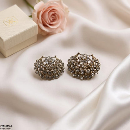PETH00360  ABD Moon Round Stone Tops Pair - PETH