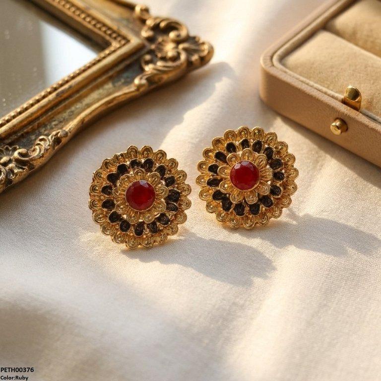 PETH00375 ABD Round Flower Tops Pair - PETH