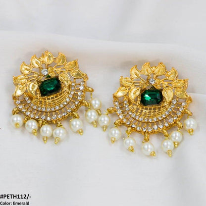 PETH112 FRN Leaf Stud Tops Pair