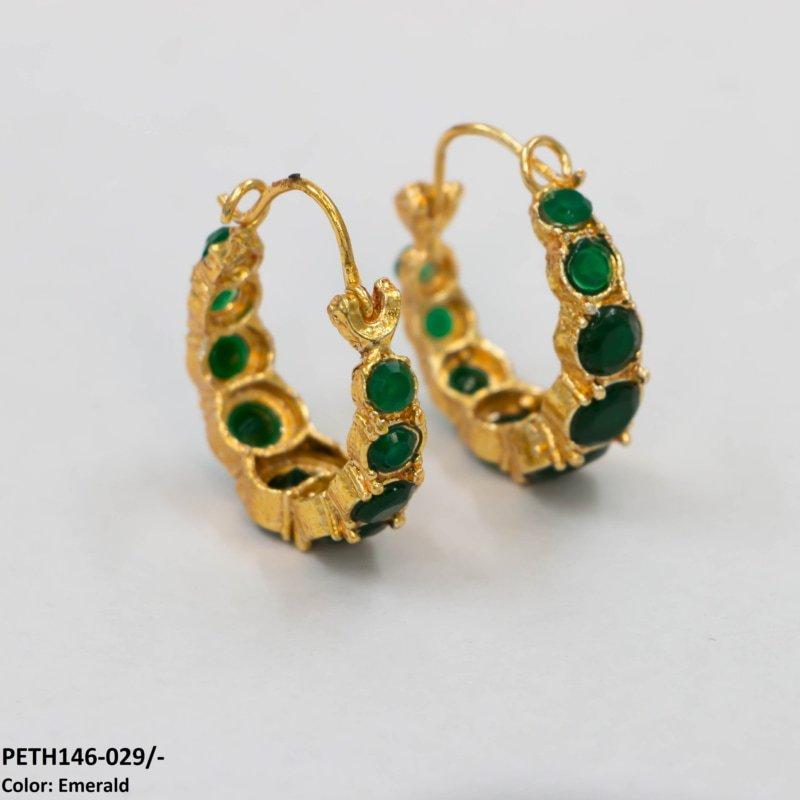 PETH146 SDQ Round Ear Hoops Pair