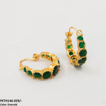 PETH146 SDQ Round Ear Hoops Pair