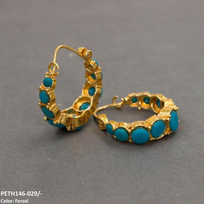 PETH146 SDQ Round Ear Hoops Pair