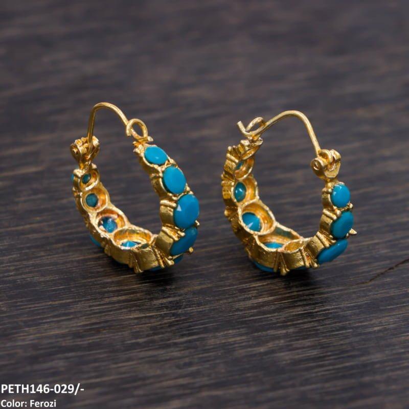 PETH146 SDQ Round Ear Hoops Pair