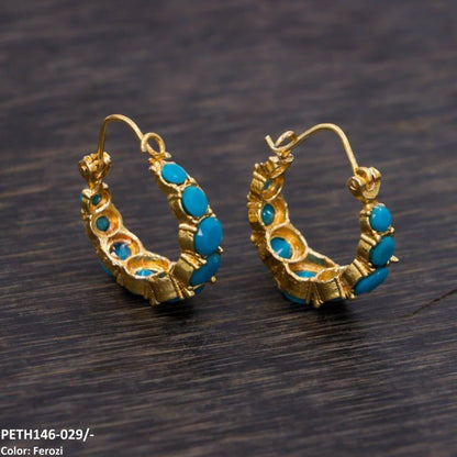 PETH146 SDQ Round Ear Hoops Pair