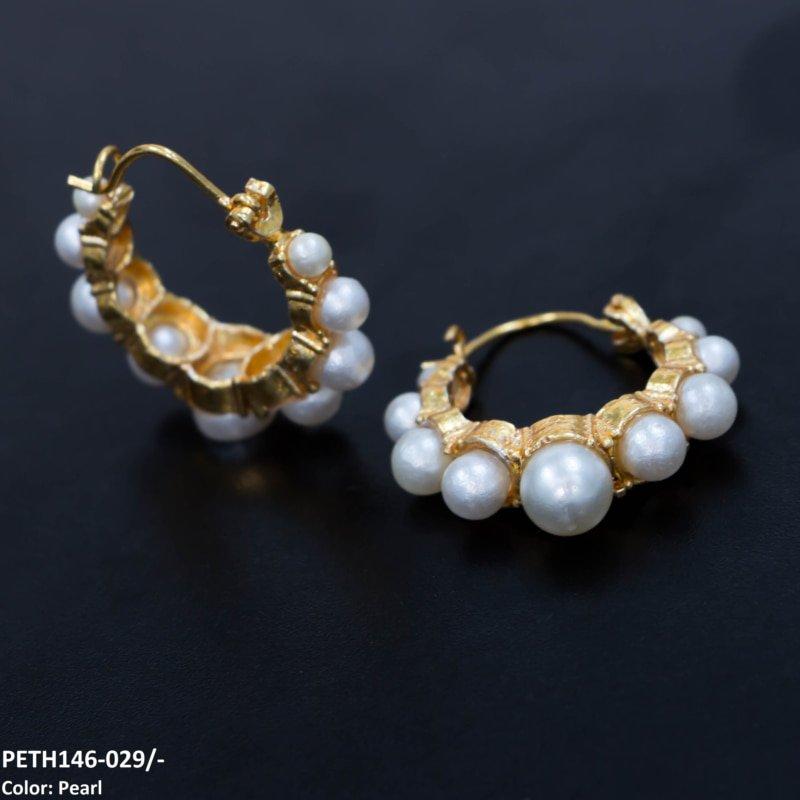 PETH146 SDQ Round Ear Hoops Pair