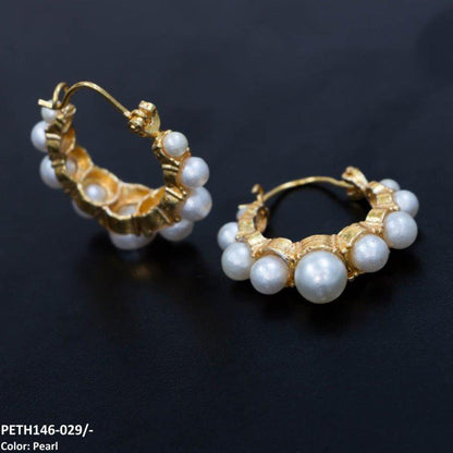 PETH146 SDQ Round Ear Hoops Pair