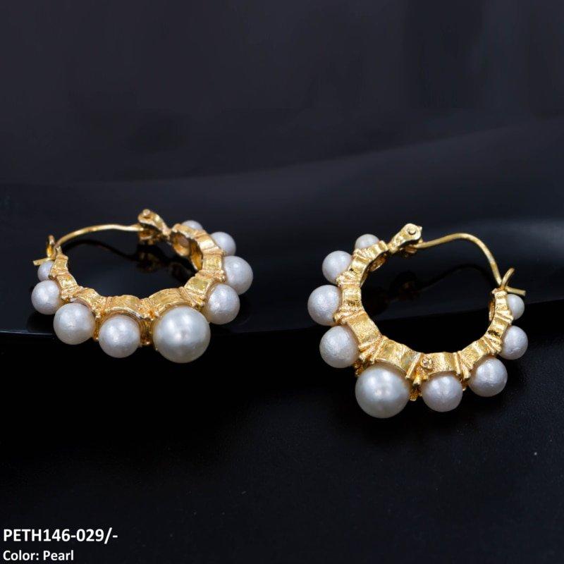 PETH146 SDQ Round Ear Hoops Pair