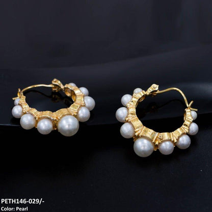 PETH146 SDQ Round Ear Hoops Pair