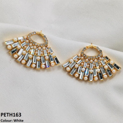 PETH163 FRN Baguette Wings Ear Tops Pair