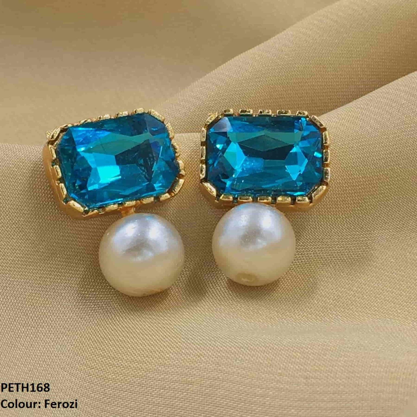 PETH168 SDQ Square Pearl Tops Pair