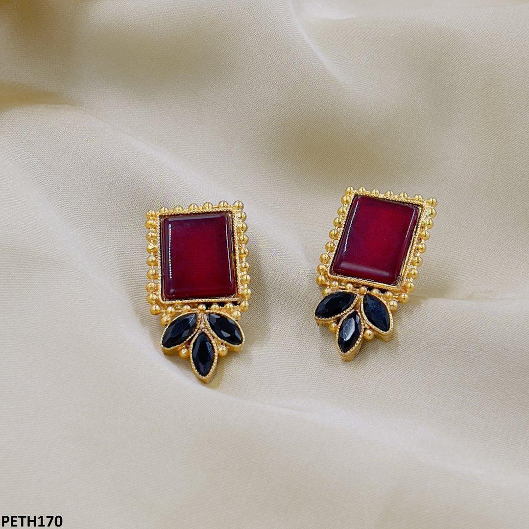 PETH170 FRN Leaf Rectangle Tops Pair