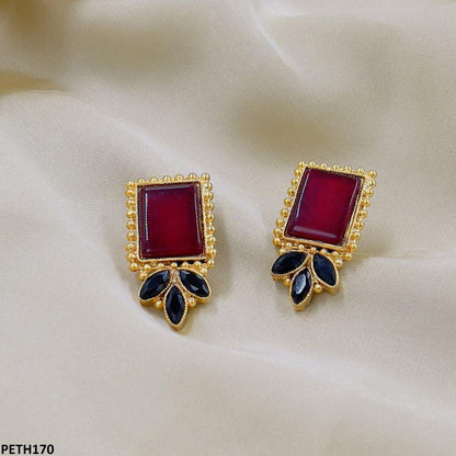 PETH170 FRN Leaf Rectangle Tops Pair