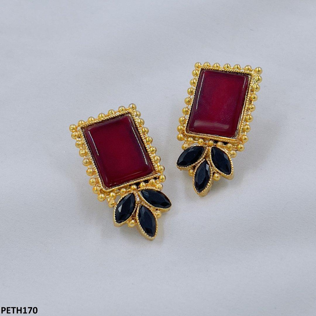 PETH170 FRN Leaf Rectangle Tops Pair