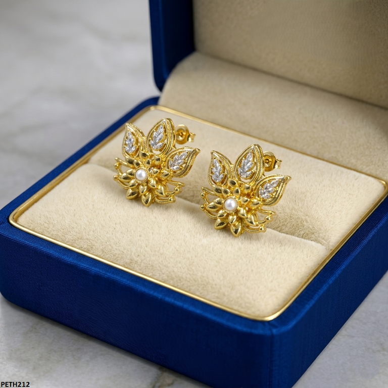 PETH212 MZM Leaf Flower Tops Pair