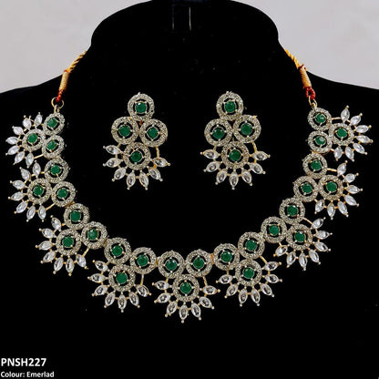 PNSH227 SDQ Round Pear Necklace Set