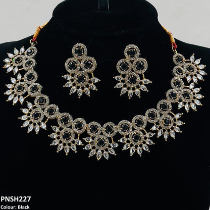 PNSH227 SDQ Round Pear Necklace Set