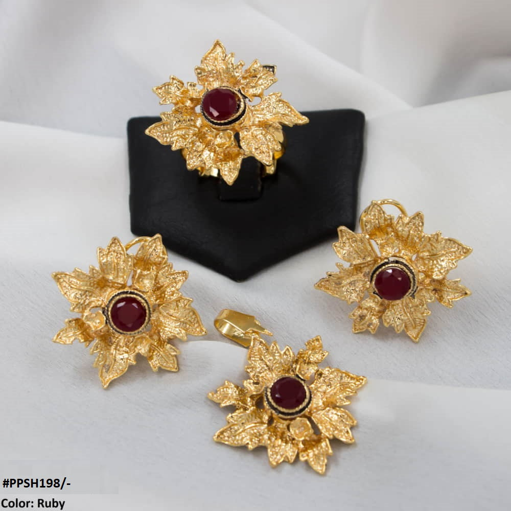 PPSH198 MZM Flower Pendant Set