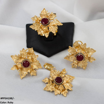 PPSH198 MZM Flower Pendant Set