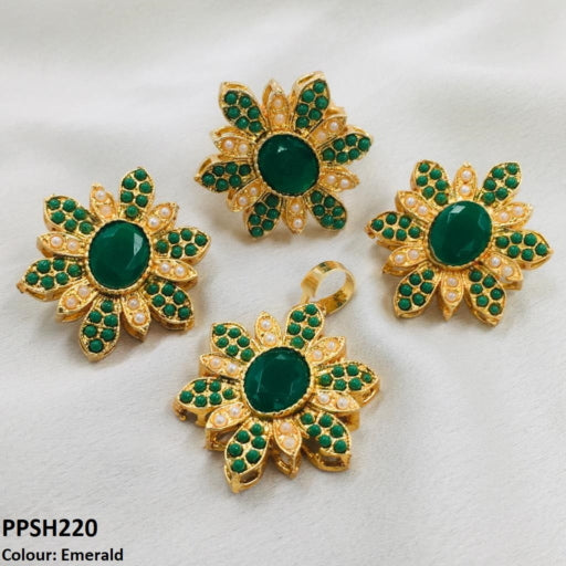 PPSH220 SDQ Round Flower Pendant Set