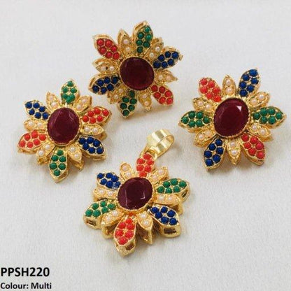 PPSH220 SDQ Round Flower Pendant Set