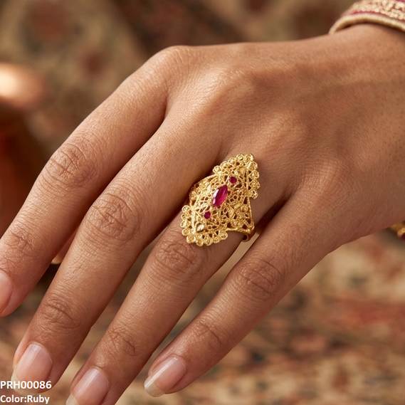 PRH00086 FRN Filigree Ring Adjustable - PRH