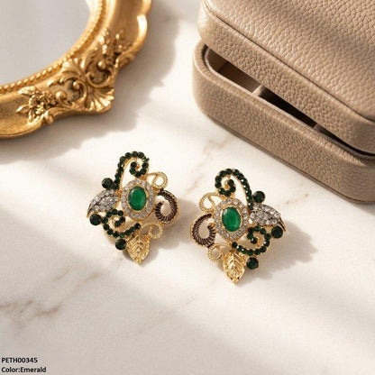 ABD PETH00345 Oval/Leaf Tops Pair - PETH