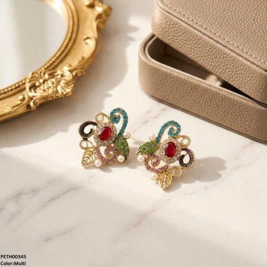 ABD PETH00345 Oval/Leaf Tops Pair - PETH