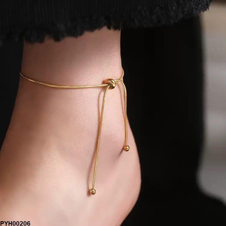 PYH00206 DGF Stainless Steel Round Anklet Single - PYH