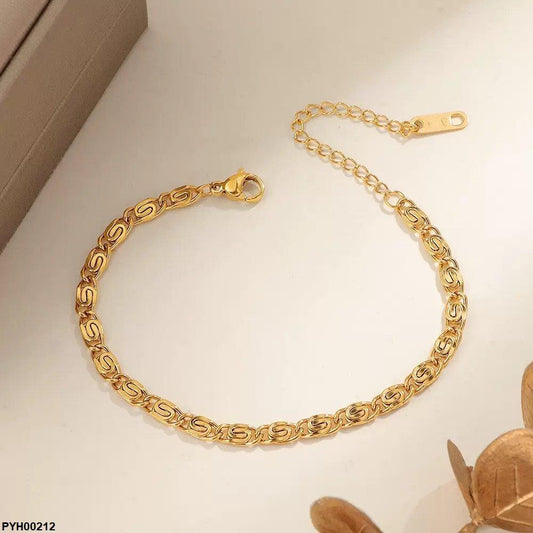 PYH00212 DGF Stainless Steel Chain Anklet Single - PYH