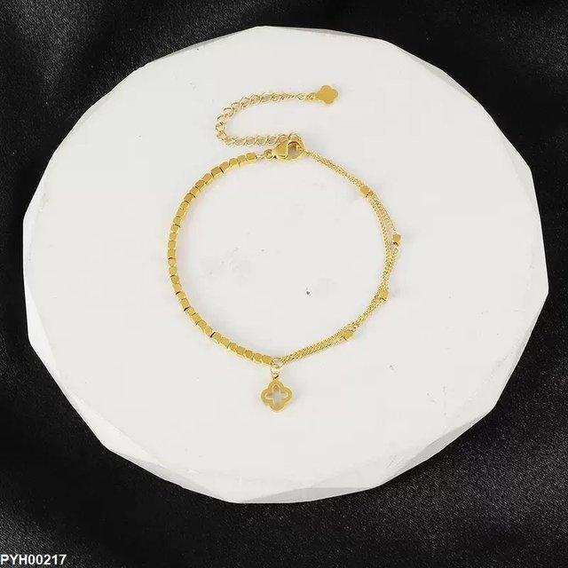 PYH00217 DGF Stainless Steel Star Drop Single Anklet - PYH
