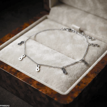 PYH00242 QSJ Stainless Steel infinity Foot Anklet - PYH