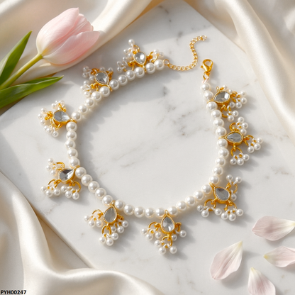 PYH00247 ABD Tear Pearl Drop Anklet - TBCH