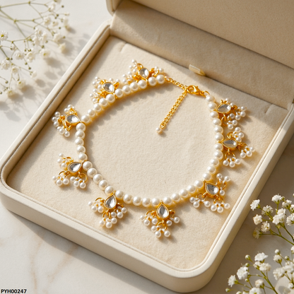 PYH00247 ABD Tear Pearl Drop Anklet - TBCH