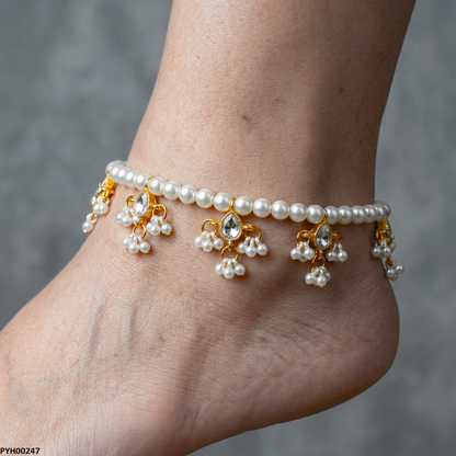 PYH00247 ABD Tear Pearl Drop Anklet - TBCH