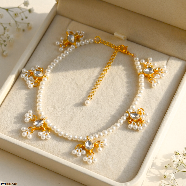PYH00248 ABD Tear Pearl Drop Anklet - TBCH