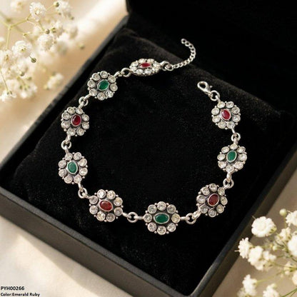 PYH00266 ABD Oval Flower Single Anklet - PYH
