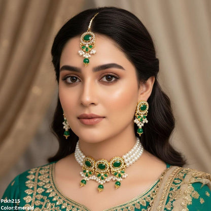 PCKH215 SDQ Oval/Pearl Drop Choker Set