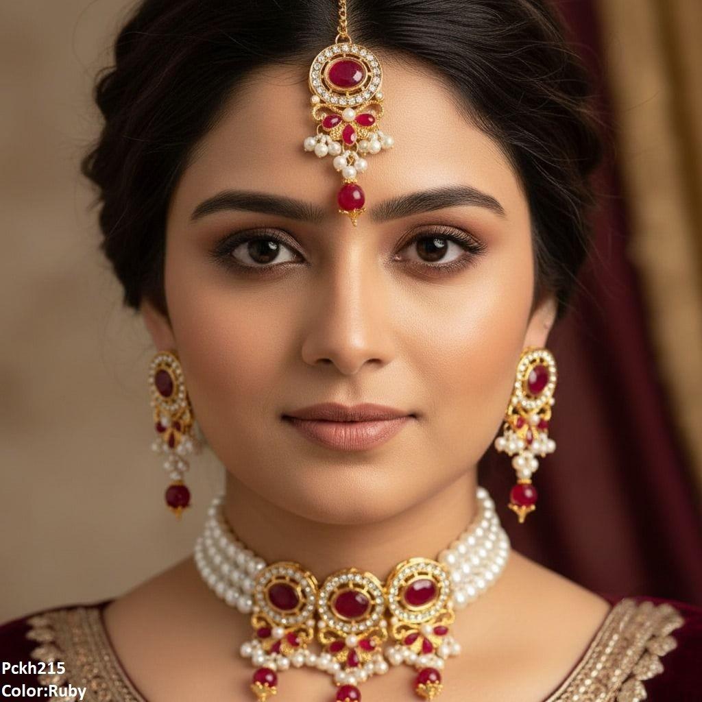 PCKH215 SDQ Oval/Pearl Drop Choker Set