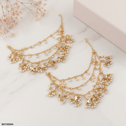 SYH00004 SDQ Tear Pearl Drop Pair Sahary- SYH