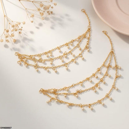 SYH00007 SDQ Round Pearl Drop Pair Sahara - SYH
