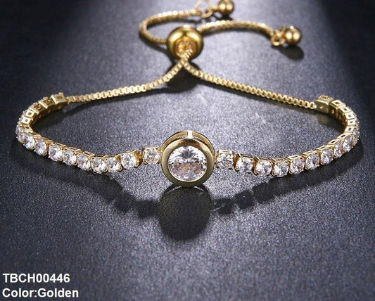 TBCH00446 BYT Round Stone Hand Bracelet - TBCH