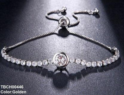 TBCH00446 BYT Round Stone Hand Bracelet - TBCH